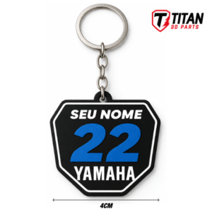Chaveiro Mini Plate Yamaha Modelo 01 Personalizado com Nome e Número