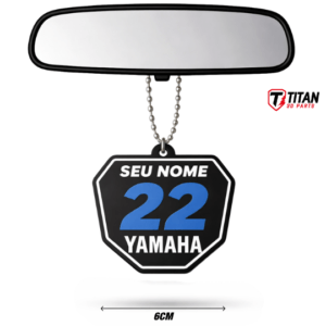 Pingente Mini Plate Yamaha Personalizado com Nome e Número