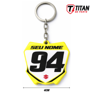 Chaveiro Mini Plate Suzuki Personalizado com Nome e Número