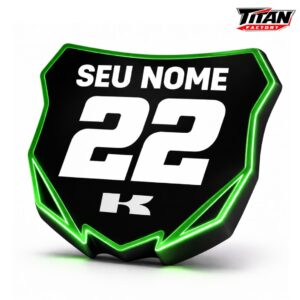 Luminária LED Kawasaki KX Personalizada com Nome e Número
